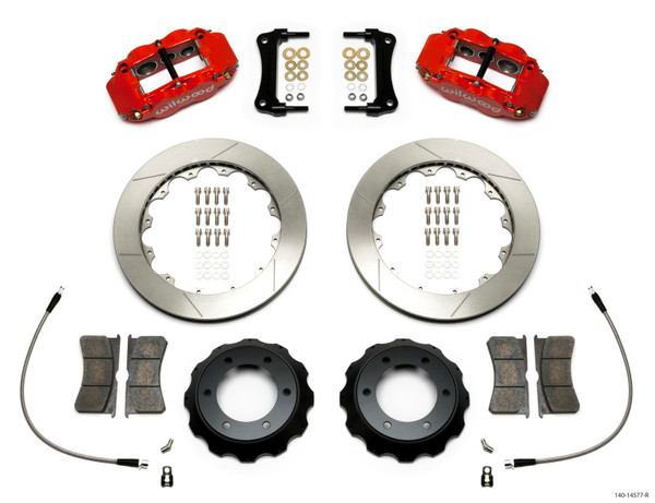 Wilwood Narrow Superlite Red 6R Front Kit 12.88in Slotted Rotor w/ Lines 05-15 Toyota Tacoma - 140-14577-R