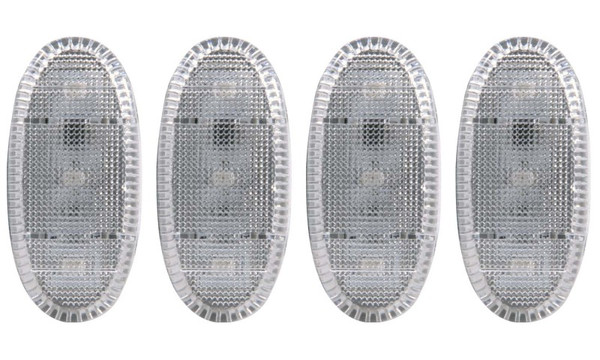 ANZO 2011-2016 Ford F-350 LED Fender Light Kit Clear 2pc Amber / 2pc Red - 861108