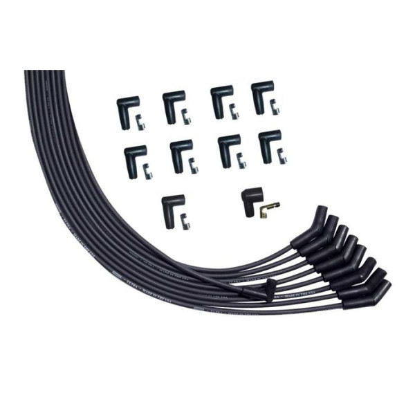 Moroso Universal V8 135 Deg Plug Unsleeved HEI Ultra Spark Plug Wire Set - Black - 51009
