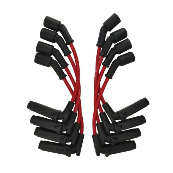 Moroso GM LS 11in Unsleeved Coil-On-Plug 90 Deg Ultra Spark Plug Wire Set - Red - 52034