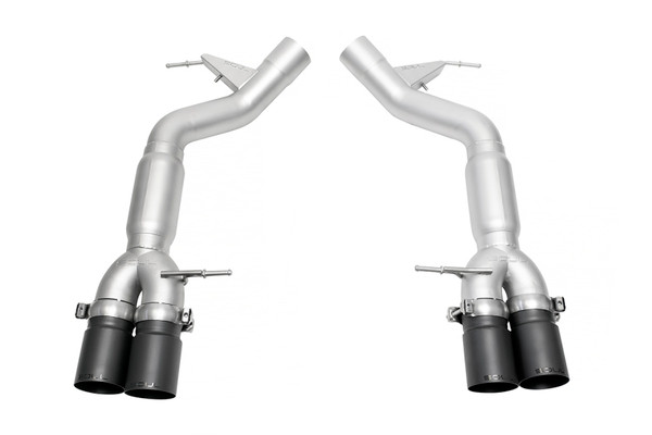 SOUL 12-18 BMW F06 / F12 / F13 M6 Resonated Muffler Bypass Exhaust - 3.5in Strght Cut Satin Blk Tips - BMW.M6.MB.SWTB