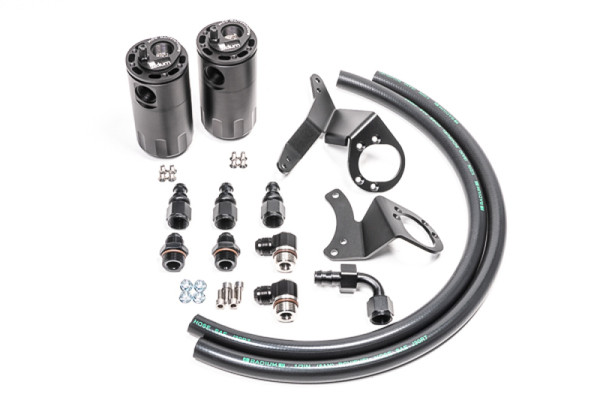 Radium Engineering Dual Catch Can Kit 2011-2014 Mustang GT Fluid Lock - 20-0324-FL