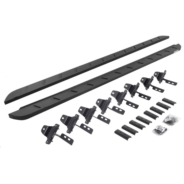 Go Rhino 20-22 Jeep Gladiator JT 4DR RB10 Slim Running Boards Kit (Incl. Brackets) - Tex. Blk - 63451687SPC