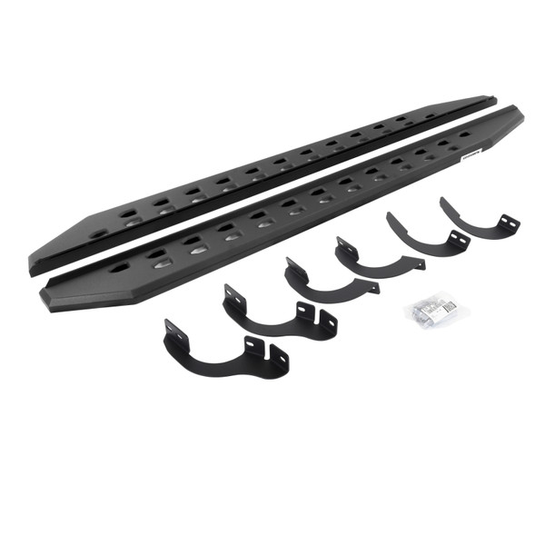 Go Rhino 14-22 Toyota 4Runner (No Ltd/Nghtshd) RB20 Slim Running Boards Kit (w/Brackets) - Tex. Blk - 69442568SPC