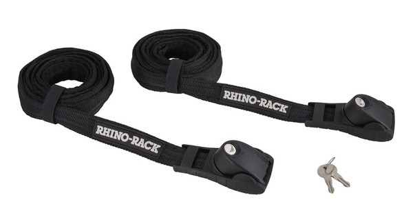 Rhino-Rack Rapid Tie Down Straps - 2.5m/8ft - Pair - Black - RTD25L
