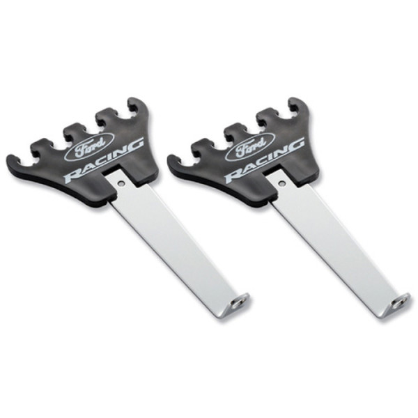 Ford Racing Logo Wire Loom Chome Base/Black - 302-640