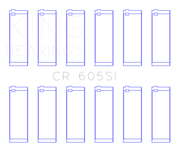 King GM 2.8L/3.4L V6 (Size 0.5) Connecting Rod Bearings Set of 6 - CR605SI0.5