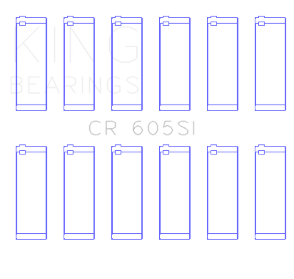 King GM 2.8L/3.4L V6 (Size 1.0) Connecting Rod Bearings Set of 6 - CR605SI1.0