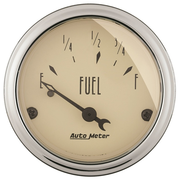 Autometer 2in 73 E/8-12 F Antique Beige Fuel Level Gauge - 1816