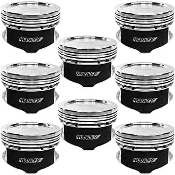 Manley Small Block Chevy LS Series 4.005in Bore 1.115in CD 10cc Dish Platinum Series Pistons - E/D - 592705CE-8