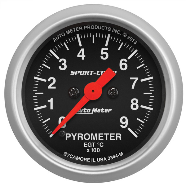 Autometer Sport-Comp 52.4mm 0-900 Deg C Electronic Pyrometer Gauge - 3344-M