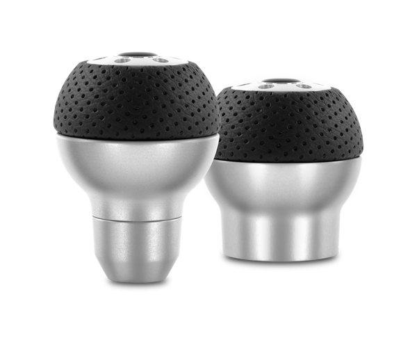 Momo Race Shift Knob - Aluminum, Black Airleather Insert - ALUAIR
