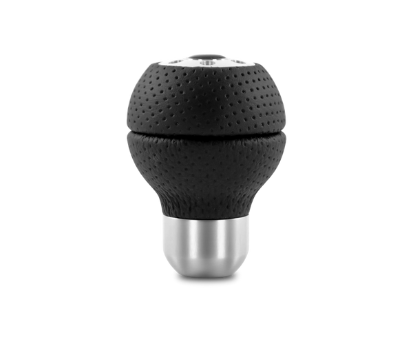 Momo Race Shift Knob - Black Airleather, Aluminum Insert - RACAIR
