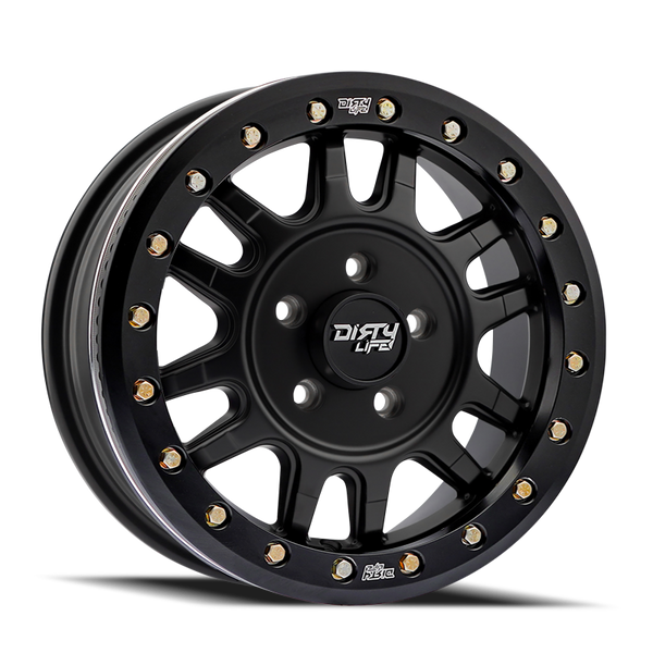 Dirty Life 9309R Canyon Pro 15x7 Blank 13mm Offset/106.25mm Hub Matte Black - Beadlock - 9309R-5799MB