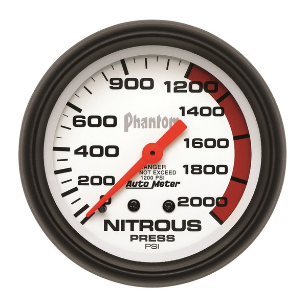 Autometer Phantom 66.7mm 0-2000 PSI Mechanical Nitrous Pressure Gauge - 5828