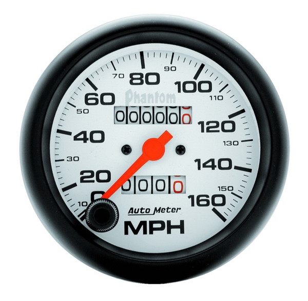 Autometer Phantom 3-3/8in 160MPH Speedometer Gauge - Mechanical Full Sweep - 5893