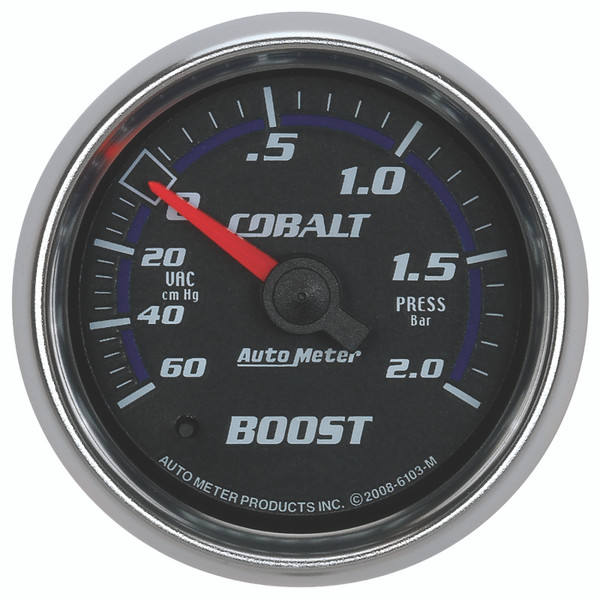 Autometer Cobalt 52mm 2 BAR Mechanical Boost Gauge - 6103-M