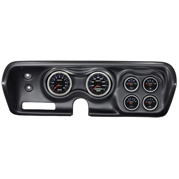 Autometer Cobalt 71-74 Charger/ GTX/ Road Runner Dash Kit 6pc Tach/MPH/Fuel/Oil/WTMP/Volt - 7030-CB