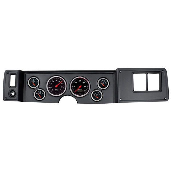 Autometer Designer Black 79-81 Camaro Dash Kit 6pc Tach / MPH / Fuel / Oil / WTMP / Volt - 7023-DB