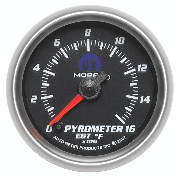 Autometer Mopar 2-1/16in 1600 Degree Digital Stepper Motor Pyrometer (EGT) Gauge - Black - 880017
