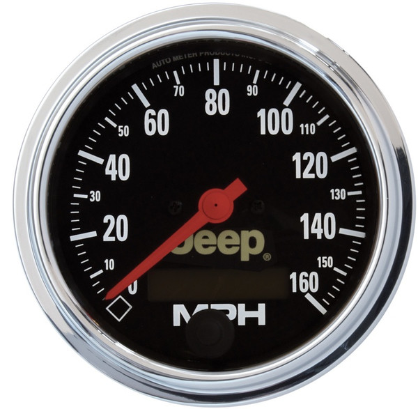 Autometer Jeep 3.375 In-Dash 0-160 MPH Electrical Speedometer Gauge - Programmable - 880244