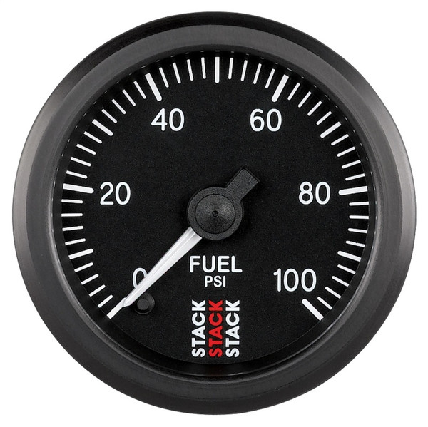 Autometer Stack 52mm 0-100 PSI 1/8in NPTF Male Pro Stepper Motor Fuel Pressure Gauge - Black - ST3306
