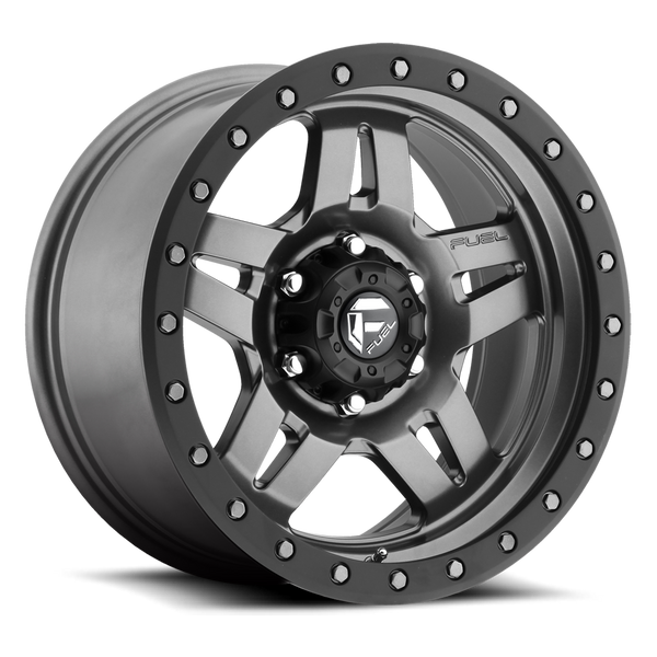 Fuel Off Road Model D558 ANZA Matte Gunmetal with Black Bead Ring 15X10