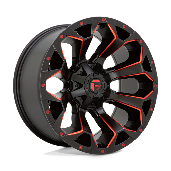 Fuel Off Road Model D787 ASSAULT Matte Black Milled with Red Tint 22X10
