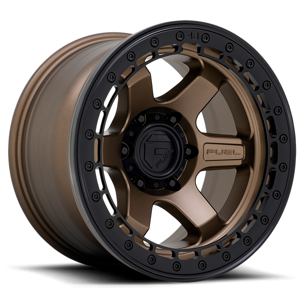 Fuel Off Road Model D124 BLOCK BEADLOCK Matte Bronze with Black Ring  17X8.50