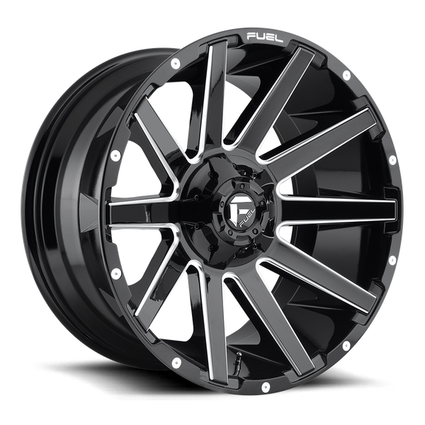 Fuel Off Road Model D615 CONTRA Gloss Black & Milled 24X12