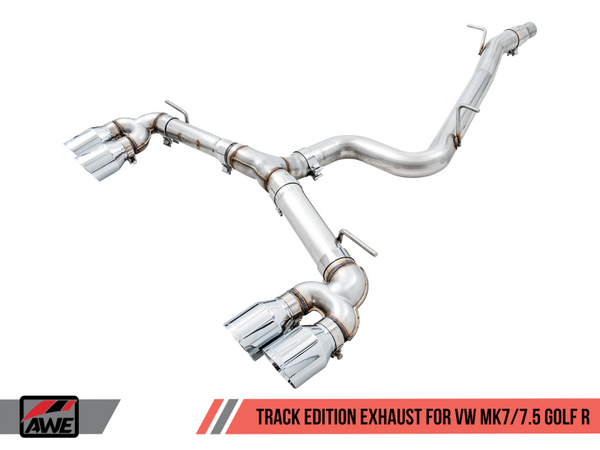 AWE Tuning MK7.5 Golf R Track Edition Exhaust w/Chrome Silver Tips 102mm - 3015-42140