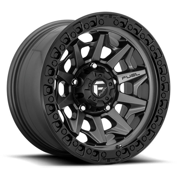 Fuel Off Road Model D716 COVERT Matte Gunmetal with Black Bead Ring  18X9