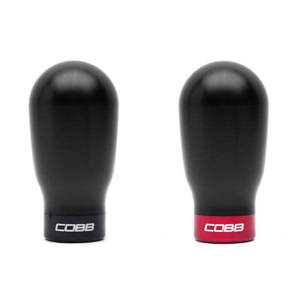 Cobb Mazda 6-Speed Tall Weighted COBB Shift Knob - Black (Incl. Both Red + Blk Collars) - 271370-BK