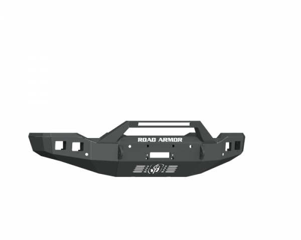 Road Armor 20-22 GMC 2500/3500 Stealth Front Winch Bumper Sheet Metal Pre-Runner Guard - Black - 2202F3B