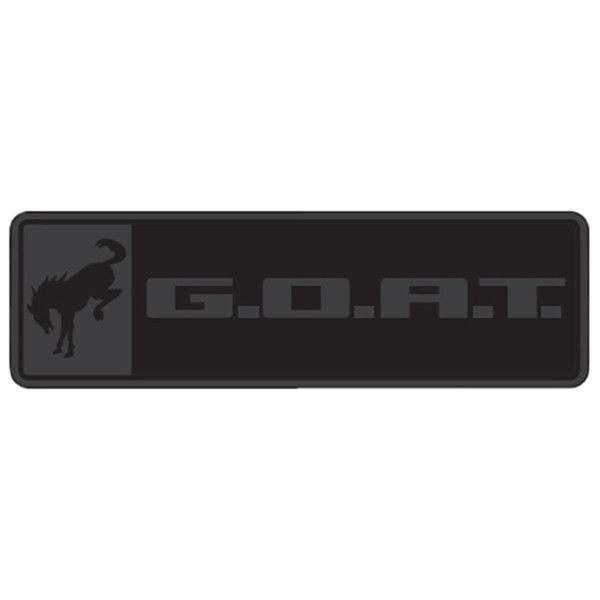 Ford Racing Bronco/Bronco Sport G.O.A.T. Badge - Black/Black - M-1447-GOATBLK