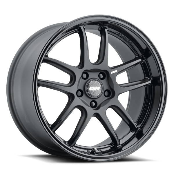 ESR Wheels APEX AP8 18x9.5 / 5x114.3 BP +22 MATTE BLACK GLOSS BLACK LIP