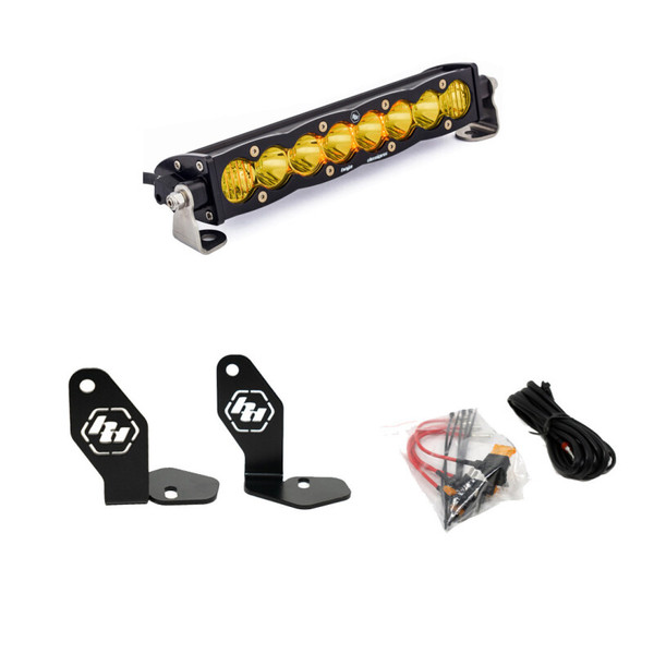 Baja Designs Polaris Pro-R S8 10in Hood Mount Kit - Amber - 448102