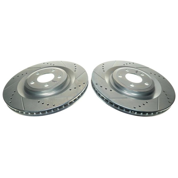 Power Stop 20-22 Lincoln Aviator Rear Drilled & Slotted Rotor (Pair) - AR85205XPR