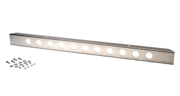 Kentrol 45-86 Jeep CJ 54 Inch Front Bumper with holes - Polished Silver - 30429