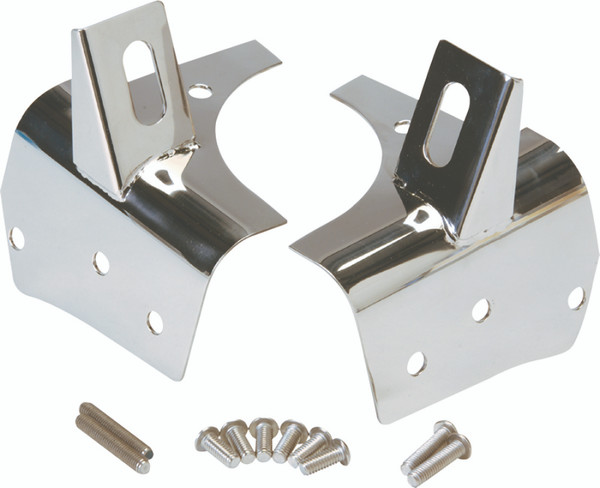 Kentrol 97-06 Jeep Wrangler TJ Light Bracket Pair - Polished Silver - 30532