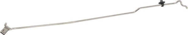 Kentrol 07-18 Jeep Wrangler JK Hood Prop Rod - Polished Silver - 30594