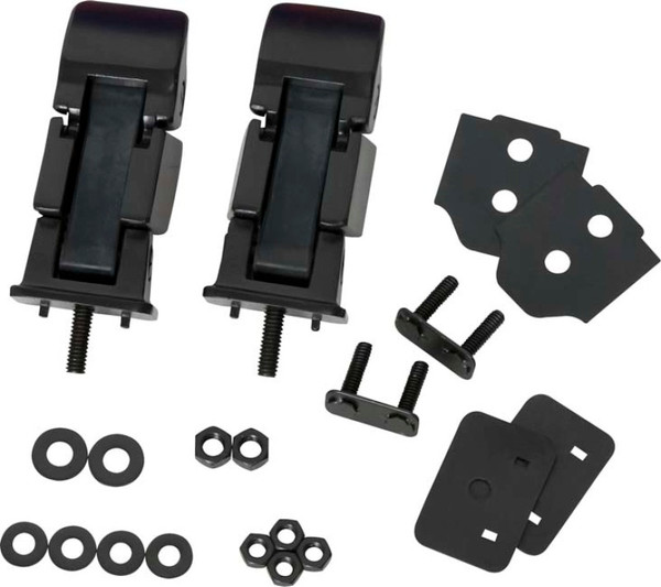 Kentrol 97-06 Jeep Wrangler TJ Hood Catch Pair - Powdercoat Black - 50489
