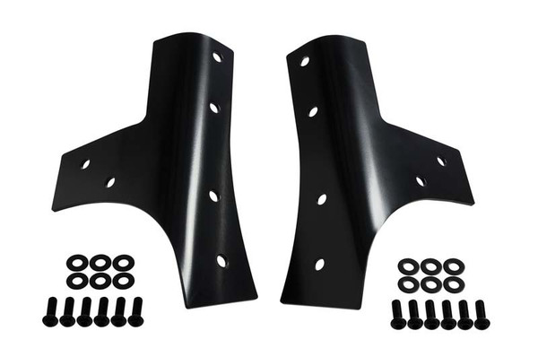 Kentrol 07-18 Jeep Wrangler JK Windshield Supports Pair - Powdercoat Black - 50574