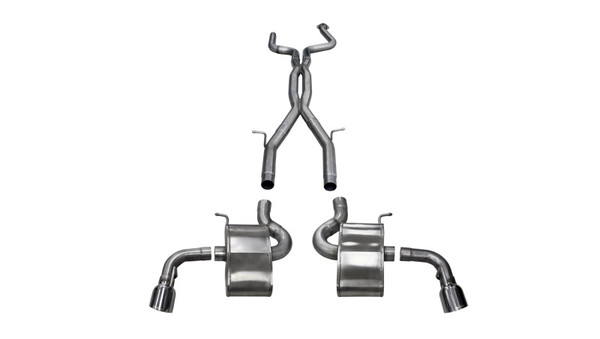 Corsa 16-18 Chevy Camaro SS 6.2L Xtreme 2.75in Cat-Back Dual Rear Exit w/ Single 4.5in Polished Tips - 14773
