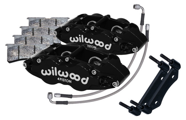 Wilwood 69-83 Porsche 911 Front Superlite Caliper Kit 3.5in MT - Black - 140-16675