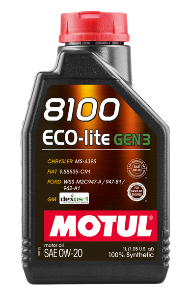 Motul 1L 8100 Eco-Lite Gen3 0W20 - 111363