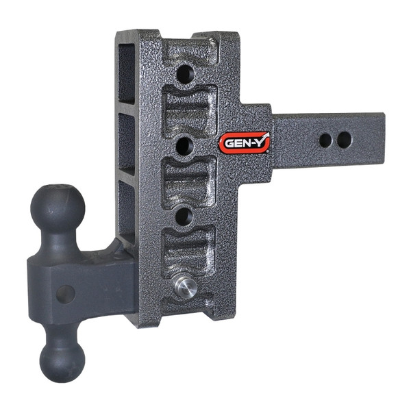 Gen-Y Mega Duty 2.5in Shank 6in Offset Drop 3500lb TW 32K Hitch w/GH-0161 Dual-Ball - GH-1914
