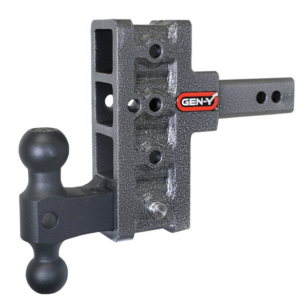 Gen-Y Mega Duty 2in Shank 5in Offset Drop 2K TW 16K Hitch w/GH-051 Dual-Ball - GH-214