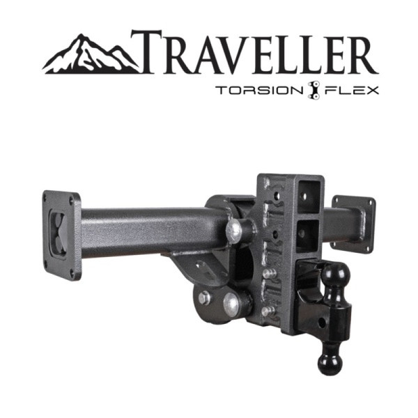 Gen-Y 27in Traveller Torsion-Flex 2.5in Shank 6in Offset Drop 3.5K TW 21K Hitch Chassis Frame Mount - GH-6124