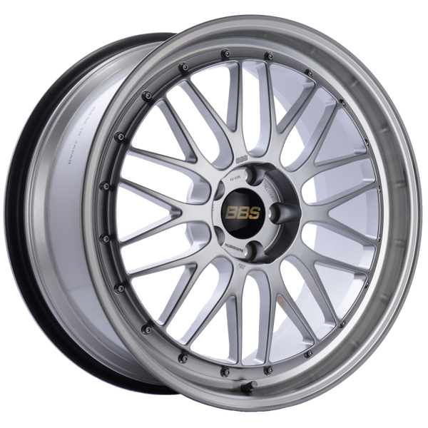 BBS LM 20x9.5 5x114.3 ET40 CB66 Diamond Silver Center Diamond Cut Lip Wheel - LM238DSPK
